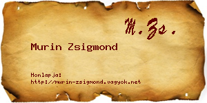 Murin Zsigmond névjegykártya