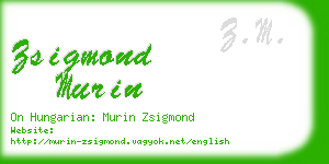 zsigmond murin business card